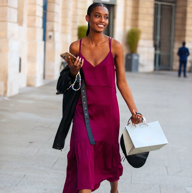Purple Ruffled Hem Slip Dress for Casual Daytime — Slip Dress Outfits 2027