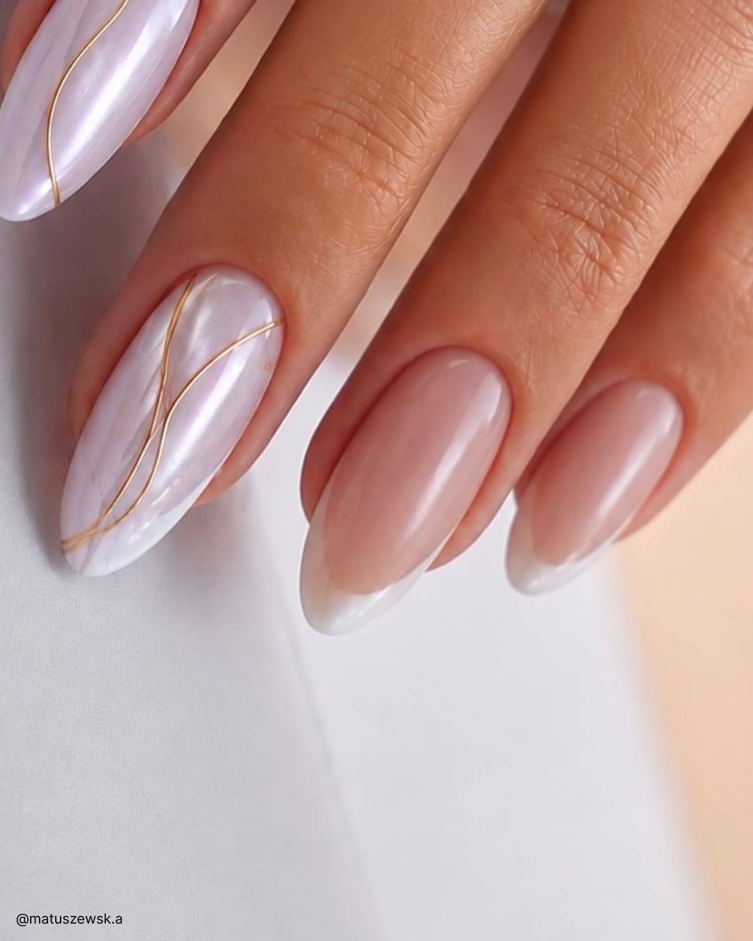 Shimmer Chrome Visual Idea Shimmer Chrome Visual Idea — Long Wedding Nails 2027