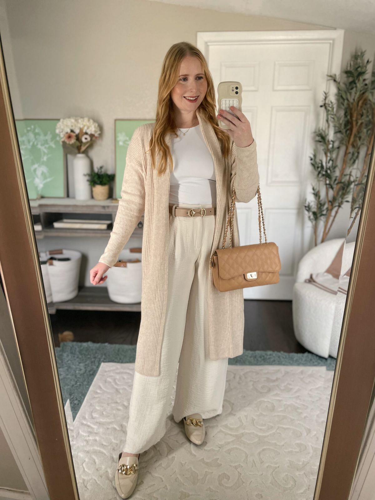 Ribbed Cardigan and Linen Trousers for Comfortable Chic Ribbed Cardigan and Linen Trousers for Comfortable Chic — Meet the Teacher Outfits 2027