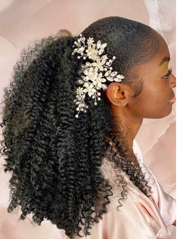 High Ponytail With Voluminous Curly Extensions High Ponytail With Voluminous Curly Extensions — Prom Hairstyles 2027 with Weave