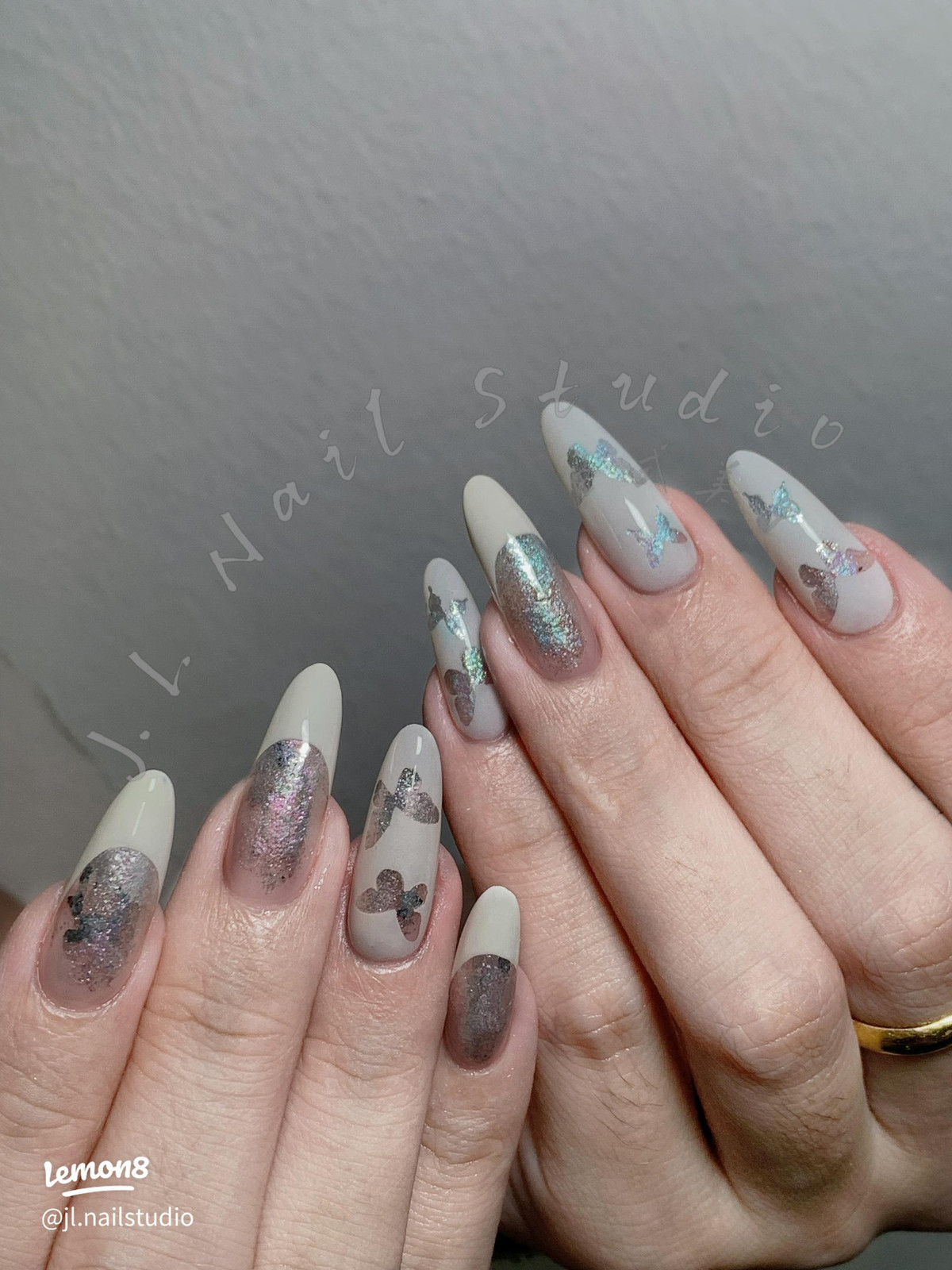 Glossy Holographic Glitter Visual Idea — Butterfly Airbrush Nails 2027
