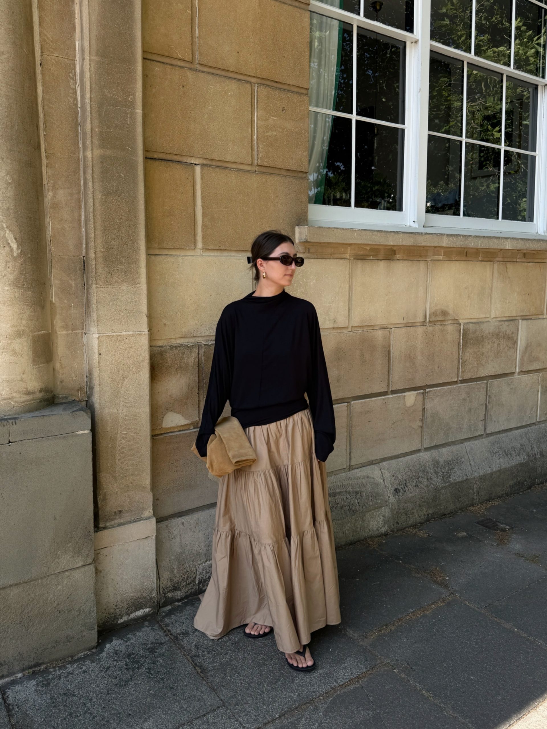 Effortless Beige Tiered Skirt for Smart Casual — Tiered Skirt Outfits 2027