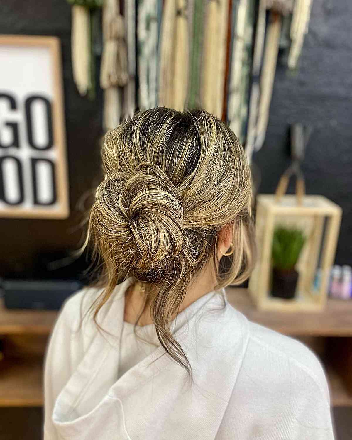Messy Low Bun With Textured Strands — Rodeo Hairstyles 2027