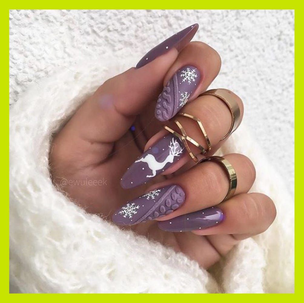 Matte Visual Idea — Winter Purple Nails 2027