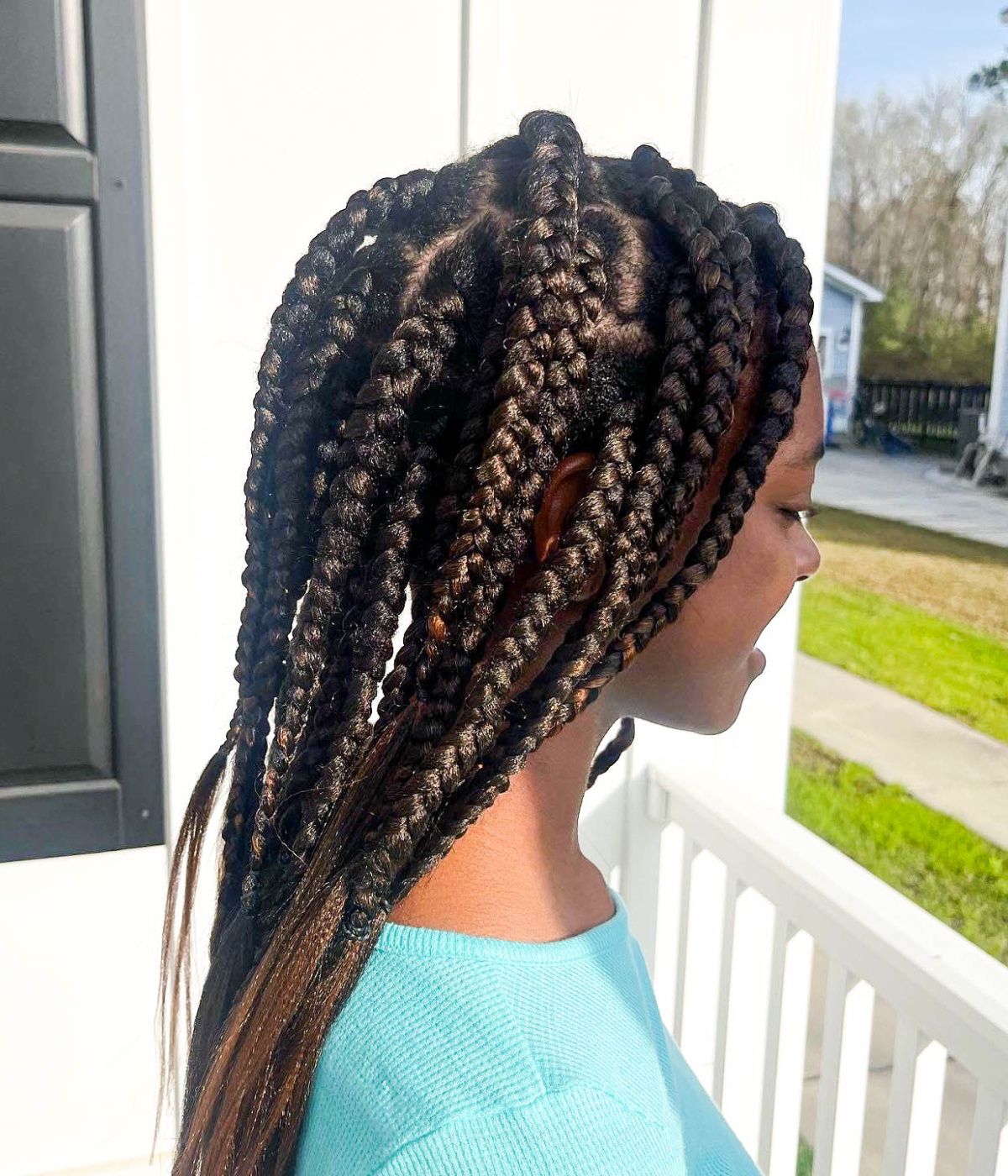 Neat Shoulder-Length Coily Box Braids — Kids Braids 2027