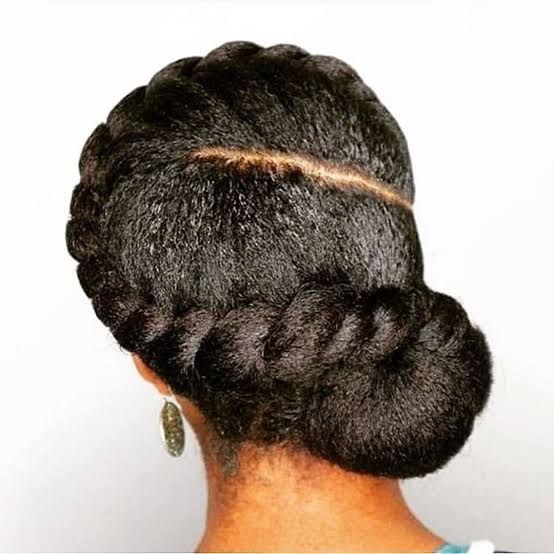 Natural Hair Styled Into A Bun Visual Idea — Natural Hairstyles 2027 for 4B Hair