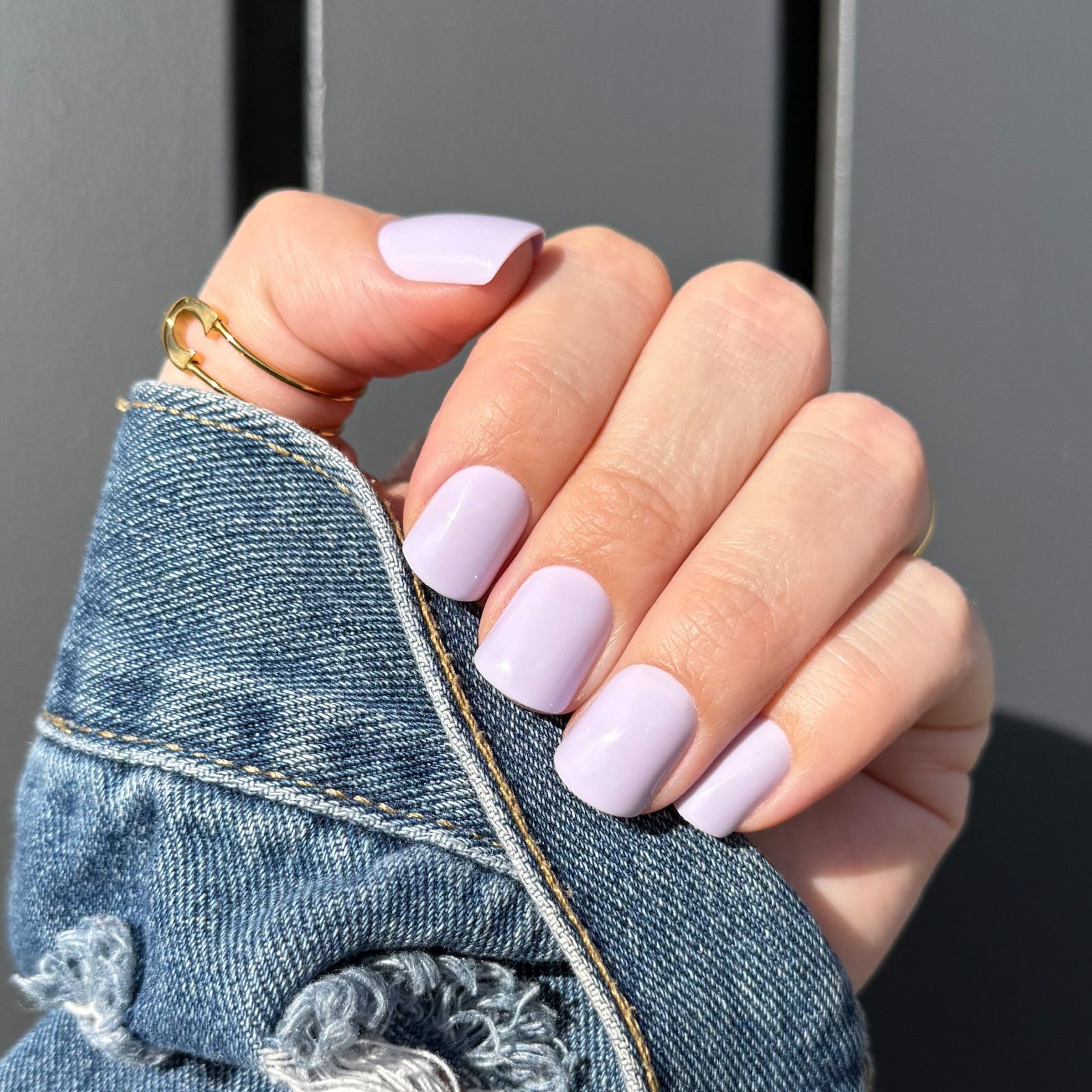 Glossy Pastel Purple Short Square Nails Glossy Pastel Purple Short Square Nails — Pastel Purple Nails 2027