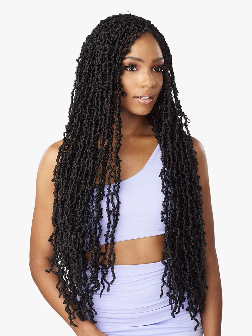 Long Black Locs With Bohemian Feel Long Black Locs With Bohemian Feel — Distressed Locs 2027