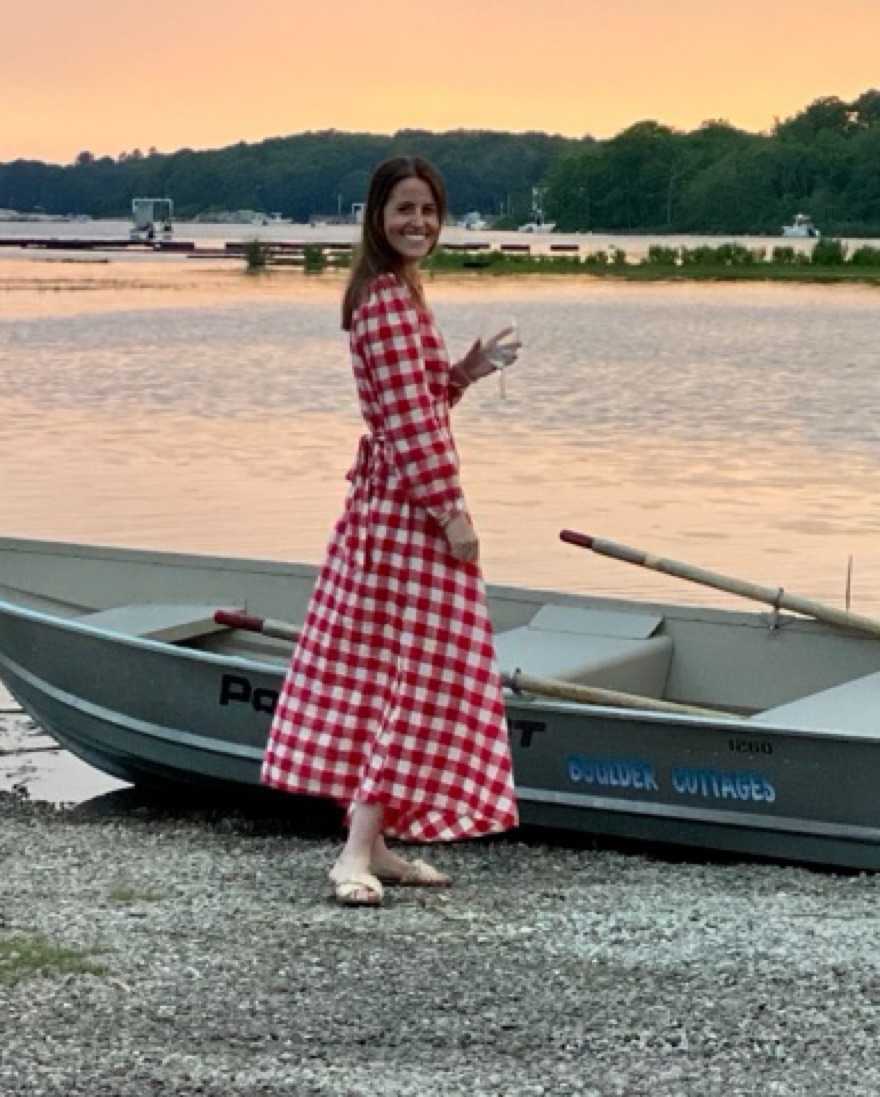 Red and White Gingham Maxi Dress for Outdoor Fun Red and White Gingham Maxi Dress for Outdoor Fun — Charleston Outfits 2027