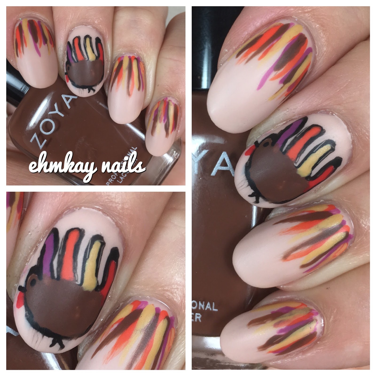 Playful Polka Dots in Fall Colors — Simple Thanksgiving Nails 2026