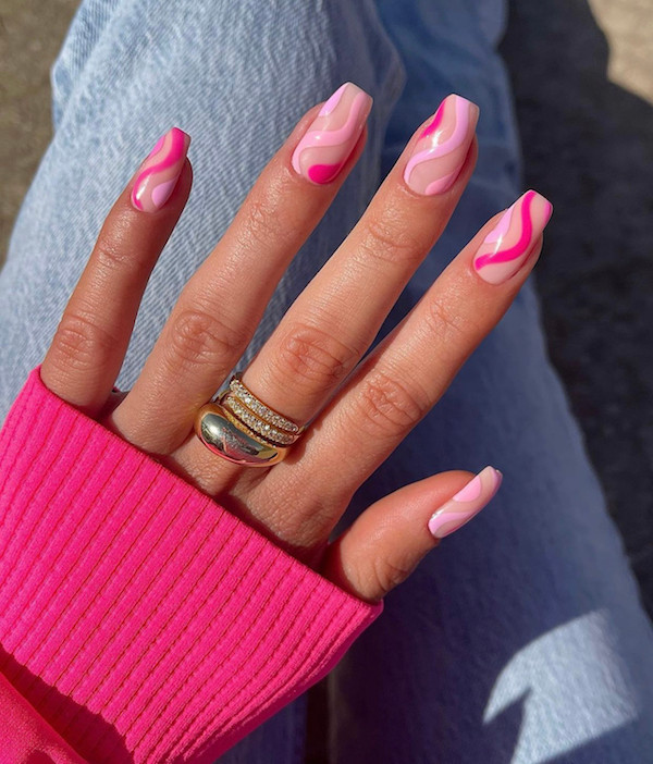 Playful Pink Swirls Playful Pink Swirls — Swirl Nails 2027