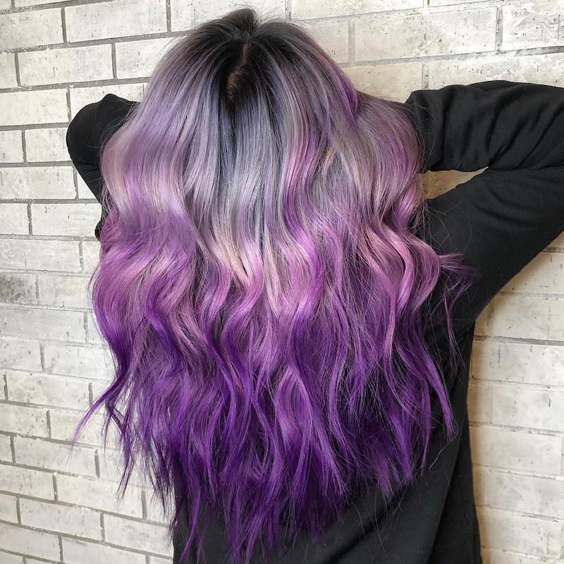 Ash Blonde with Violet and Lilac Highlights Ash Blonde with Violet and Lilac Highlights — Blonde 2027 with Purple Hair