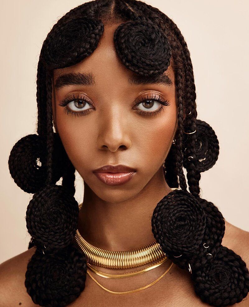 Black Braided Hair into Circular Buns Black Braided Hair into Circular Buns — Caribbean Hairstyles 2027