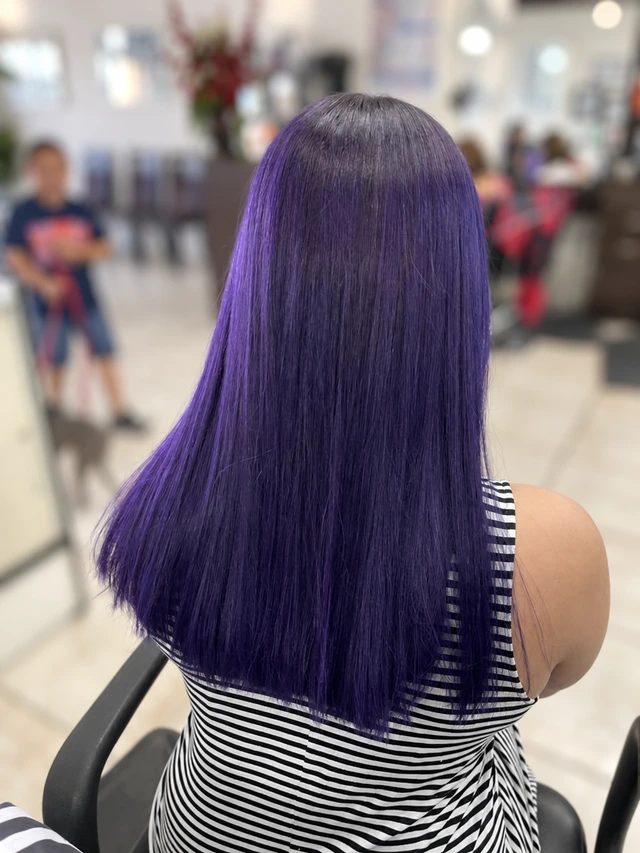 Vibrant Plum Straight Long Bob Vibrant Plum Straight Long Bob — Plum Hair 2027