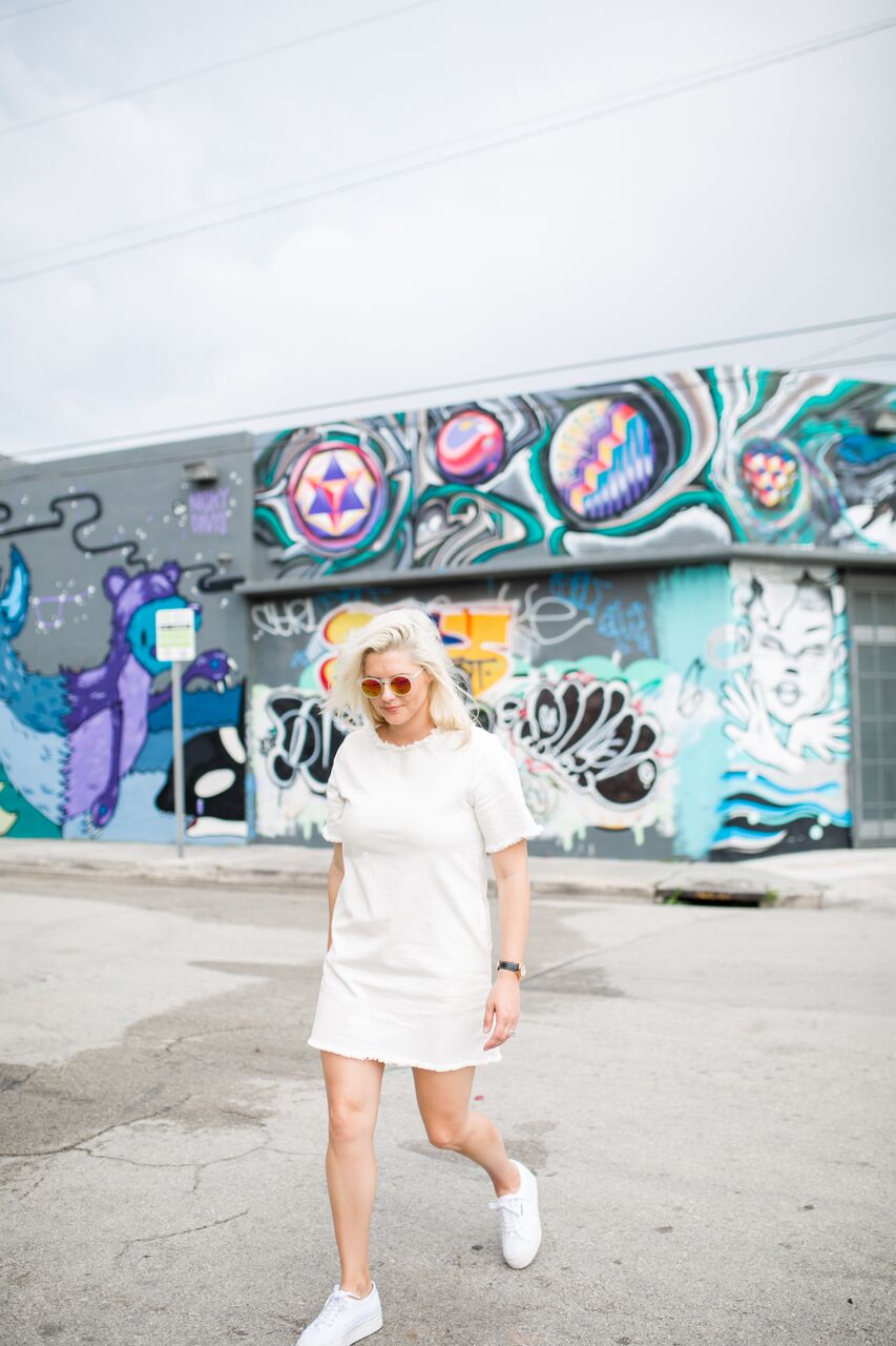 White T-Shirt Dress for Casual City Exploration White T-Shirt Dress for Casual City Exploration — Miami Outfits 2027