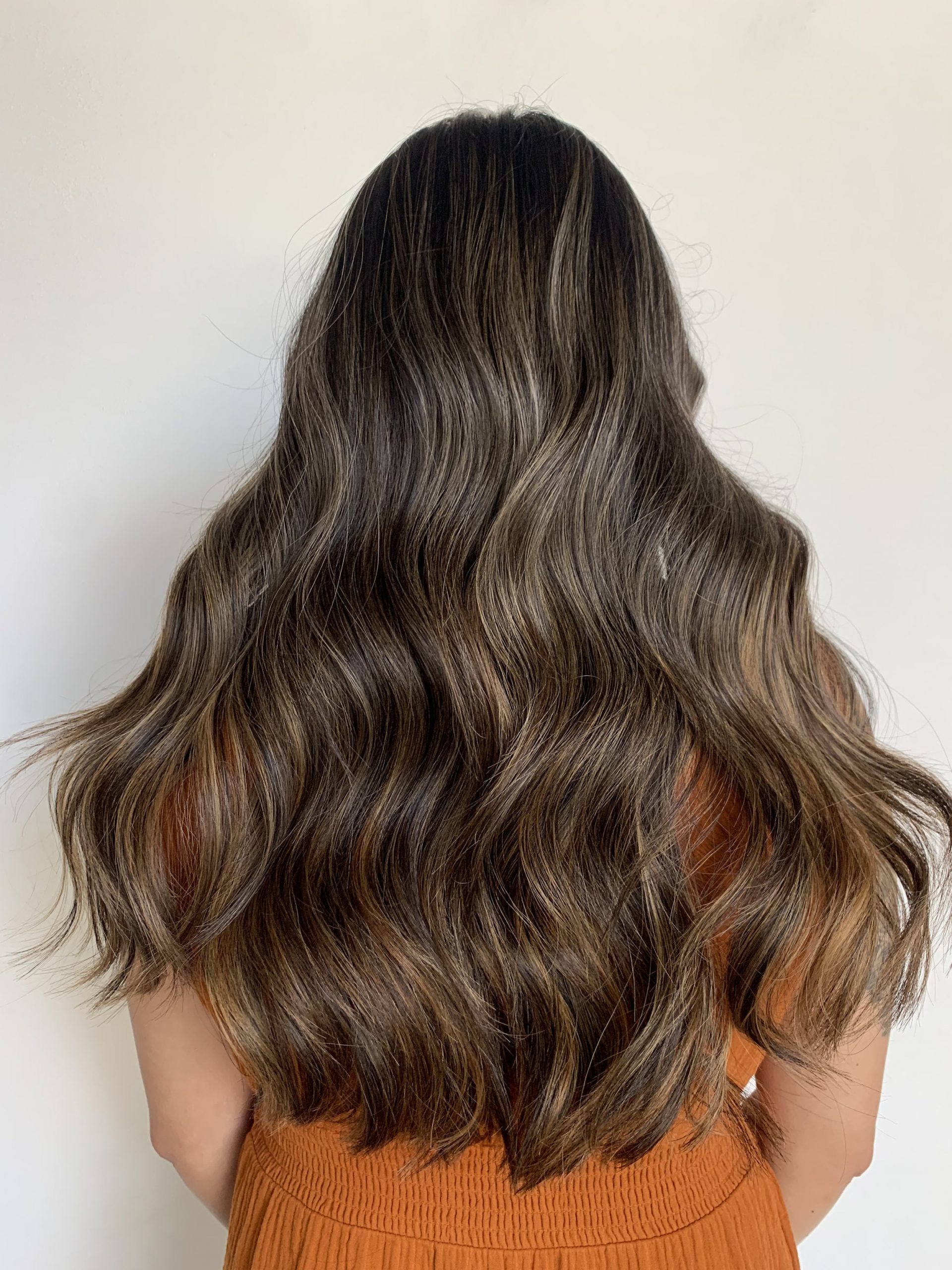 Dark Brown With Caramel Highlights Dark Brown With Caramel Highlights — Halo Extensions Hairstyles 2027