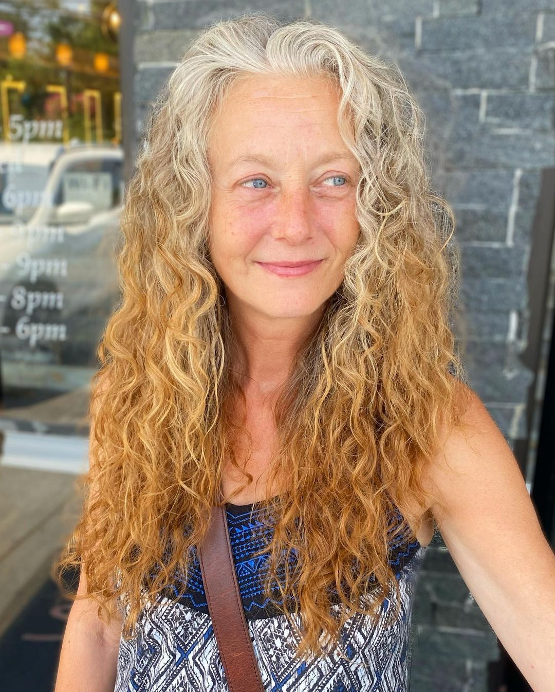 Natural Grey Blended Curly Hair — Hair Color 2027 for Women Over 60