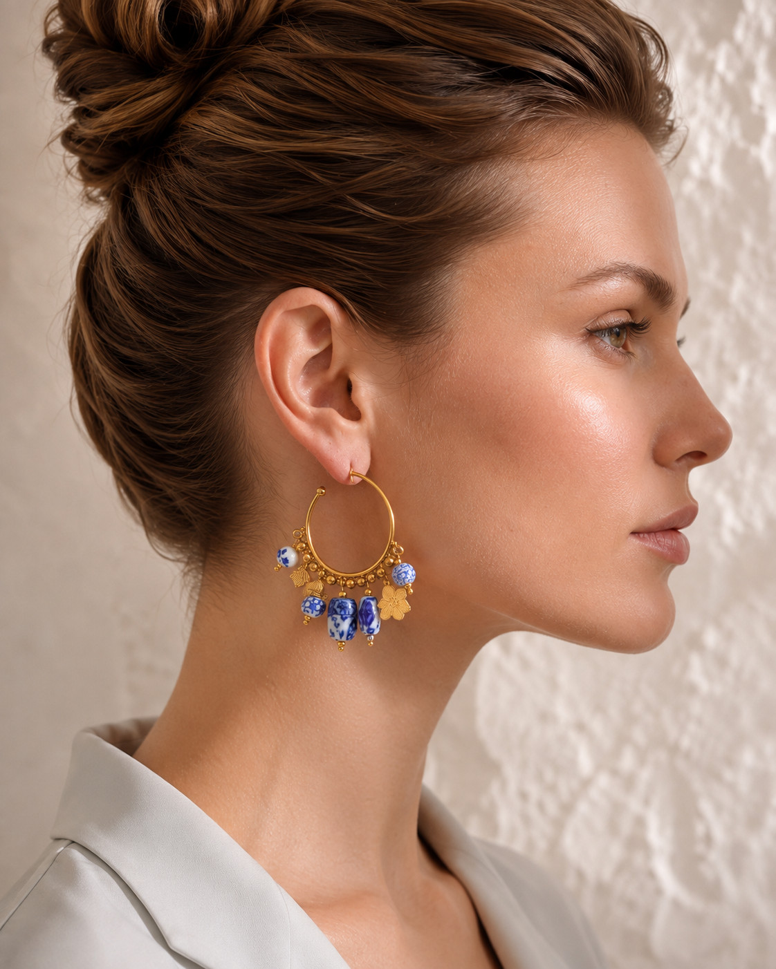 Large Hoops with Ceramic Charms for a Sophisticated Touch Large Hoops with Ceramic Charms for a Sophisticated Touch — Hoop Earrings 2027