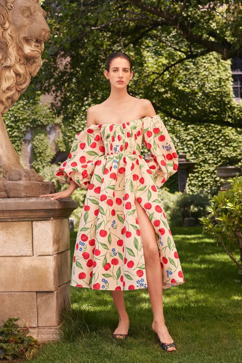 Cherry Print Off-the-Shoulder Dress — Tomato Girl Outfits 2027