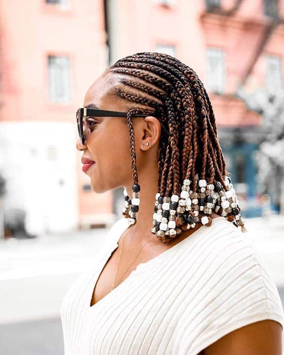 Braided Bob with Decorative Beads Braided Bob with Decorative Beads — Hairstyles 2027 for Black Women