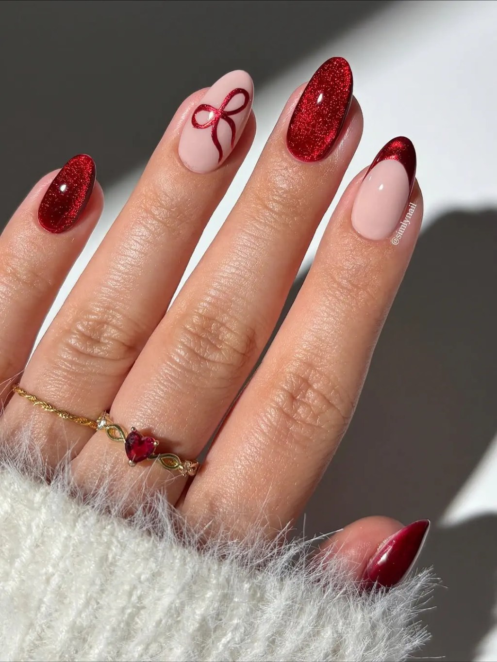 Elegant Nude Pink with Red Accents Elegant Nude Pink with Red Accents — Pink and Red Nails 2027
