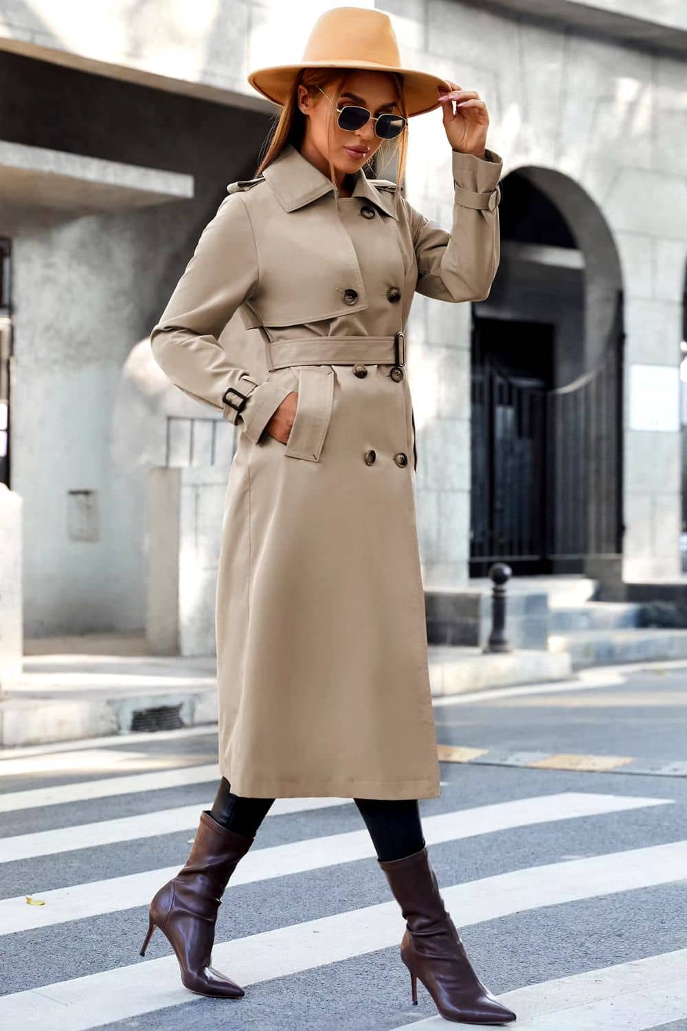 Fitted Double-Breasted Trench: Smart Casual Ensemble Fitted Double-Breasted Trench: Smart Casual Ensemble — Trench Coats 2027