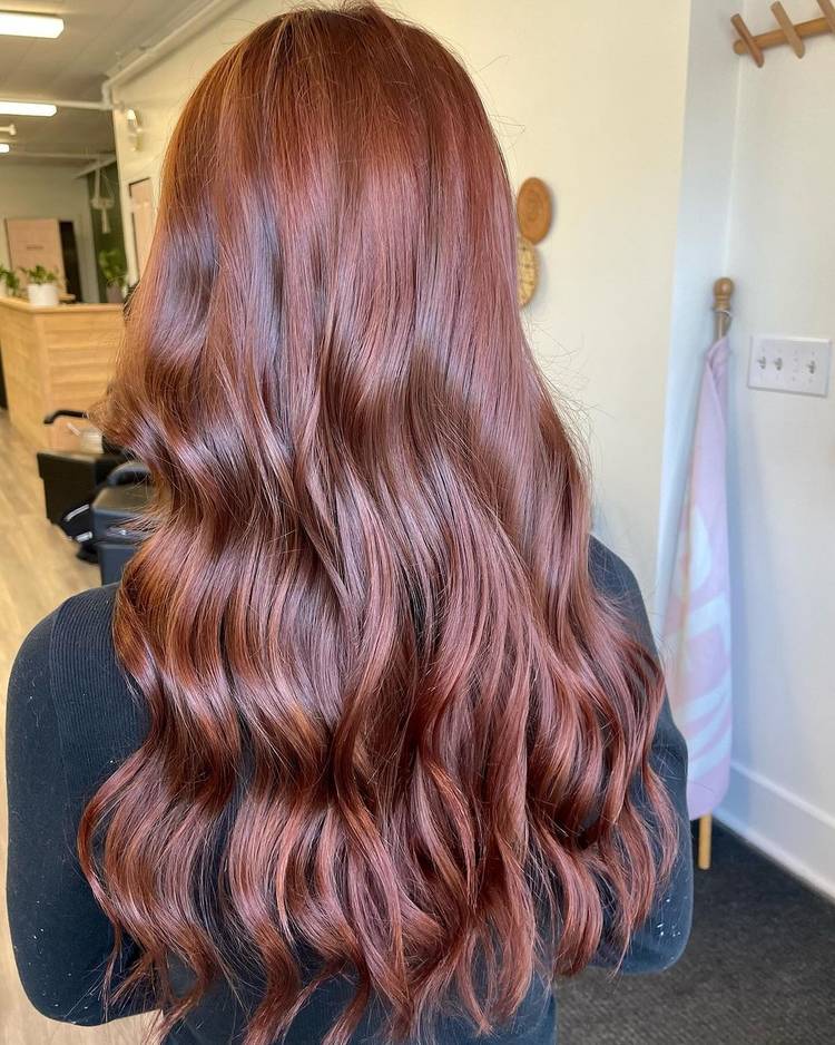 Mid-Back Medium Chestnut Red With Copper Tones — Chestnut Red Hair 2027