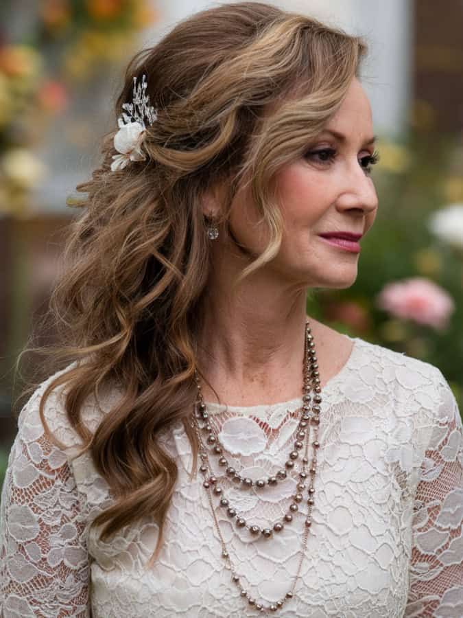 Honey Blonde With Lighter Highlights Visual Idea — Down Mother of the Bride Hairstyles 2027