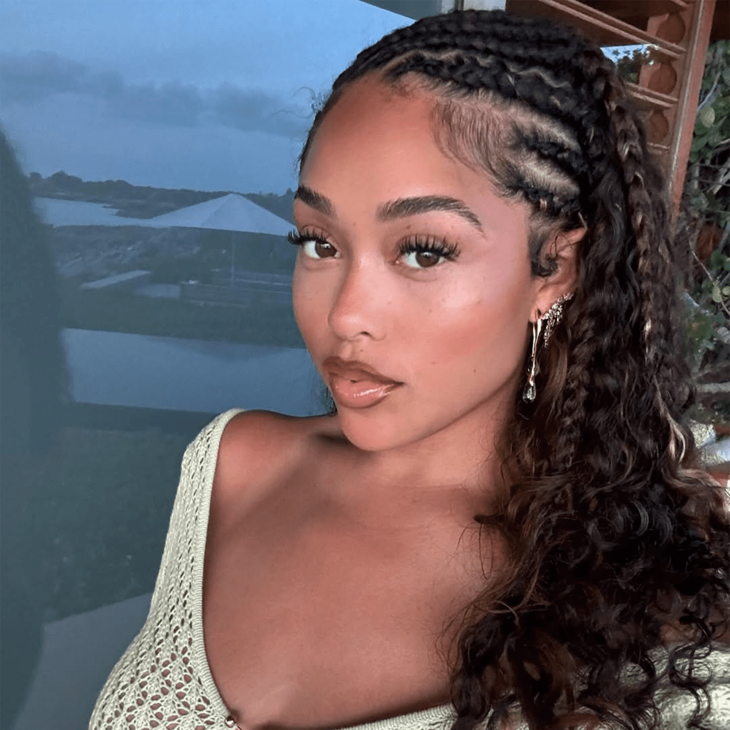 No Bangs Visual Idea No Bangs Visual Idea — Braids 2027 with Curly Ends