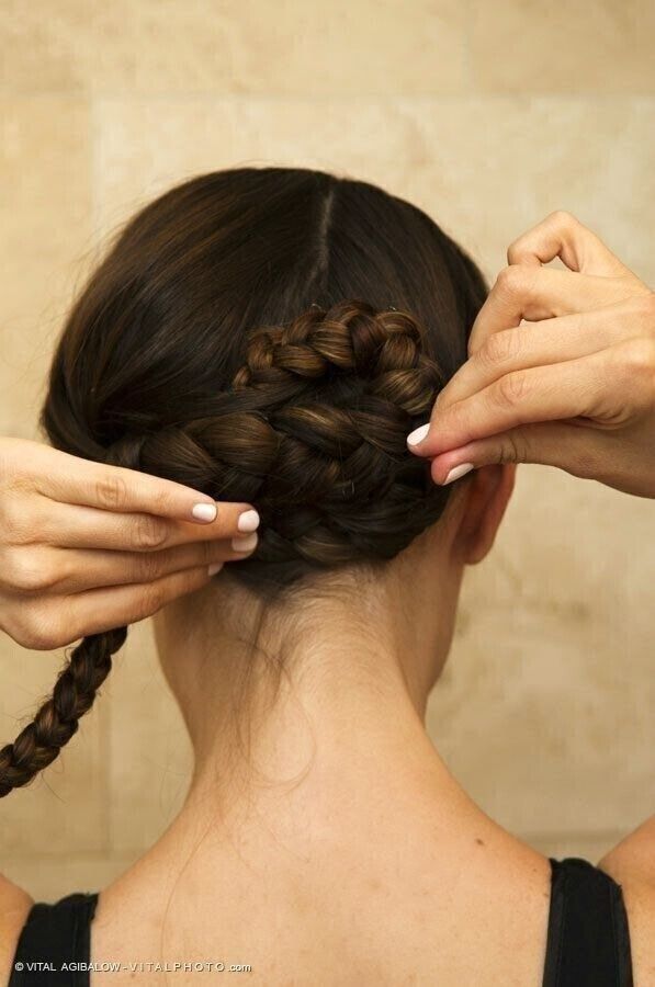 No Bangs Intricate Dark Brown Braided Bun No Bangs Intricate Dark Brown Braided Bun — Braided Bun 2027