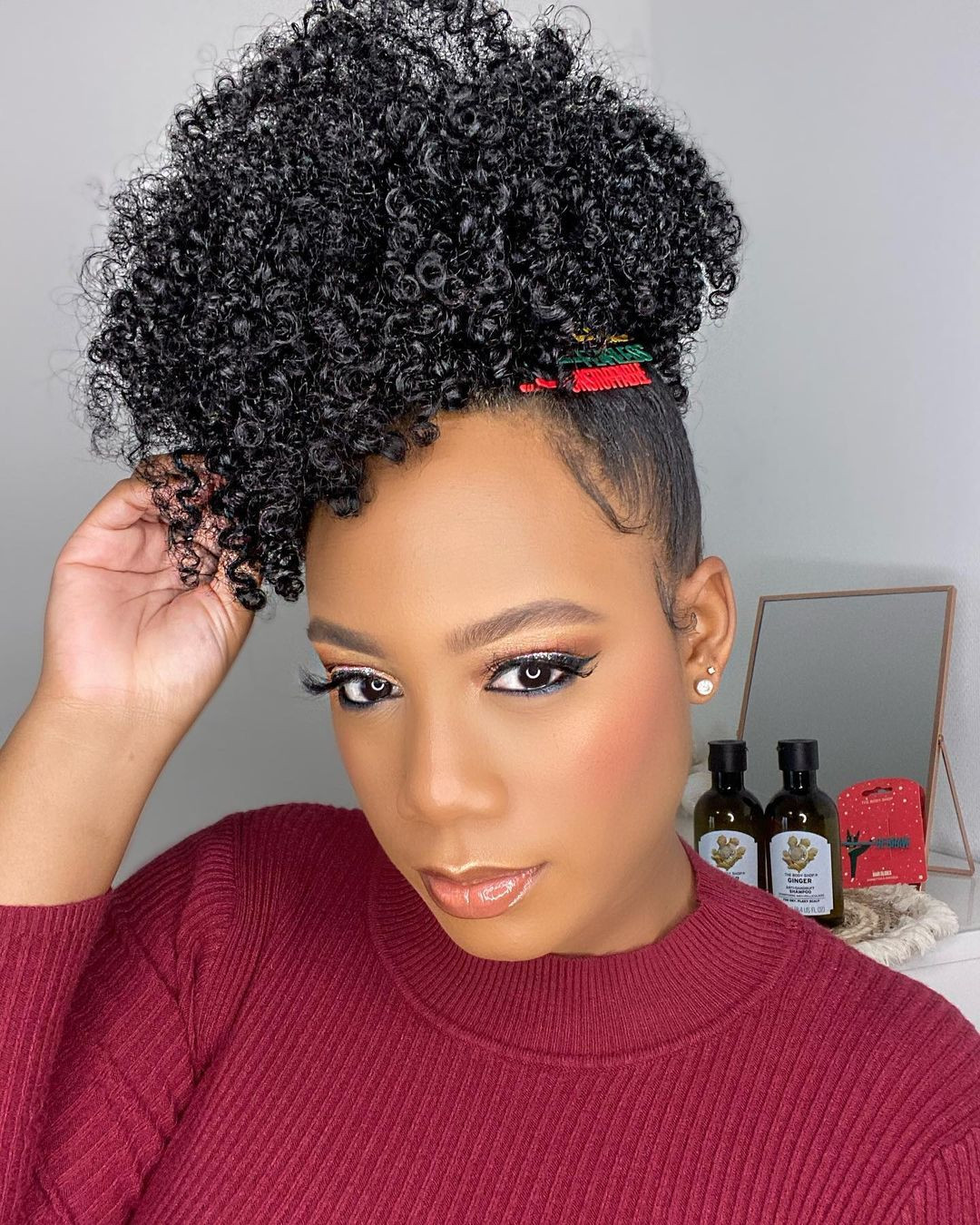 Dramatic Side-Swept Curly Puff Dramatic Side-Swept Curly Puff — Puff Hairstyles Natural Hair 2027