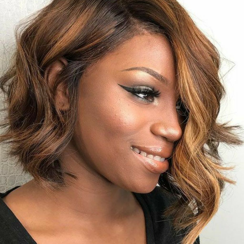 Chin-Length Bob with Warm Blonde Highlights Chin-Length Bob with Warm Blonde Highlights — Blonde Hair 2027 for Brown Skin