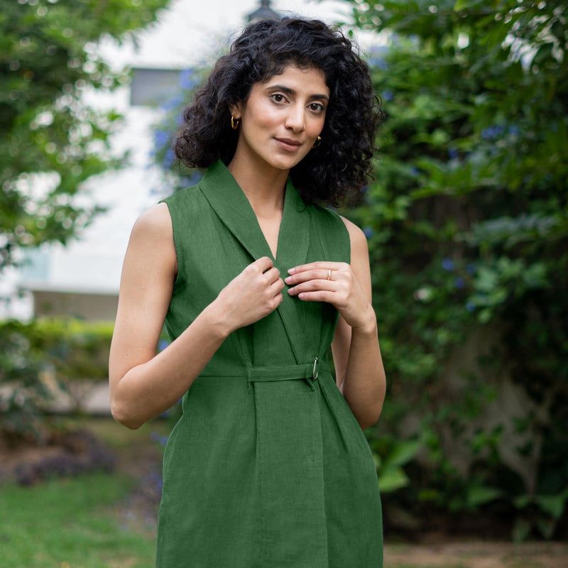Sharp Tailoring in a Moss Green Corduroy Blazer Dress Sharp Tailoring in a Moss Green Corduroy Blazer Dress — Moss Green Outfits 2027