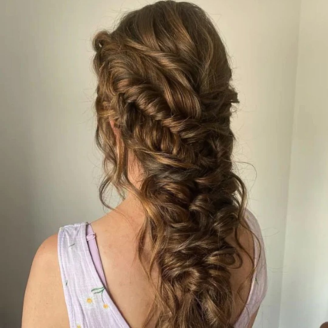 Braided Updo With Loose Curls Braided Updo With Loose Curls — Sweet 16 Hairstyles 2027