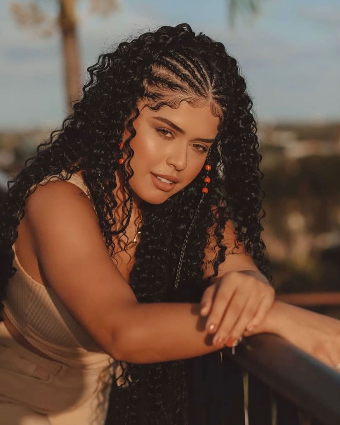 No Bangs Visual Idea No Bangs Visual Idea — Cornrows 2027 with Curls