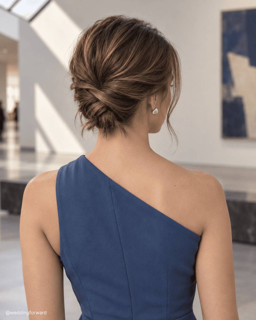 Dark Brown Wavy Bob Twisted Updo Dark Brown Wavy Bob Twisted Updo — Updos 2027 for Short Hair