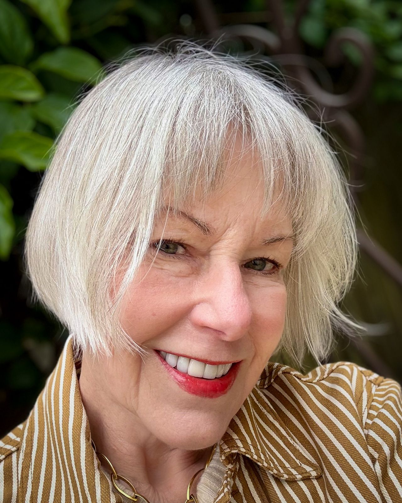 Silver Bob With Side Swept Bangs — Silver Hair 2027