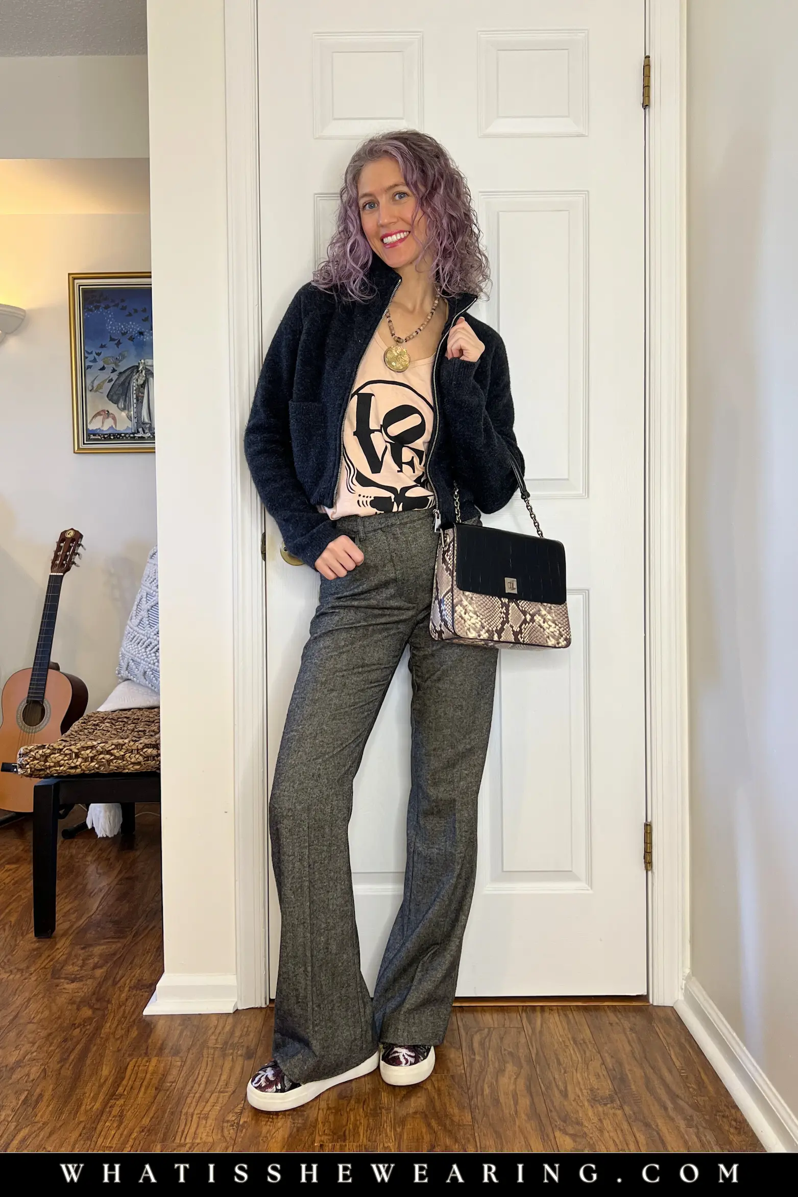 Graphic Tee and Bomber Jacket with Flared Trousers Graphic Tee and Bomber Jacket with Flared Trousers — Casual Outfits 2027