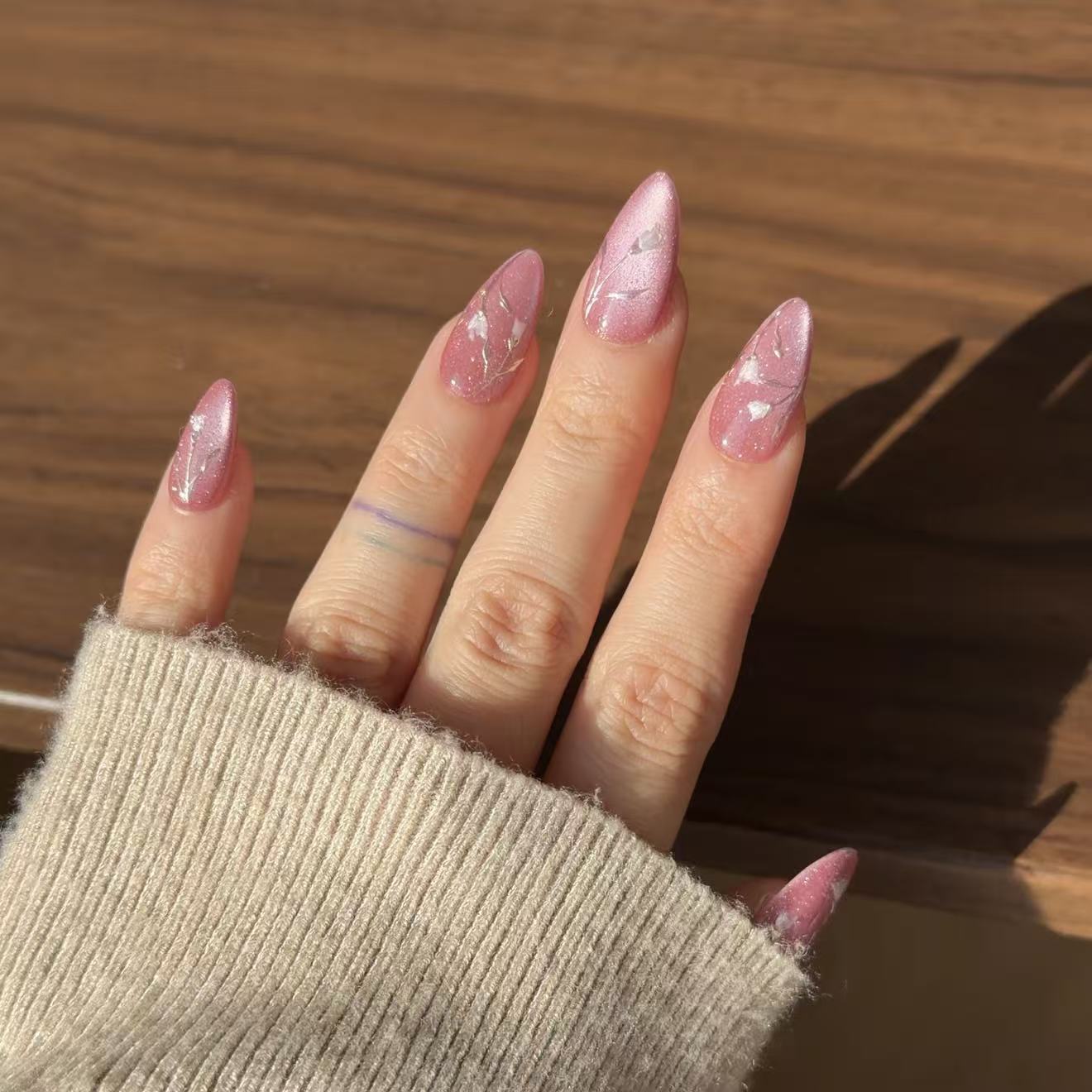 Vibrant Pearlescent Pink Stiletto Nails Vibrant Pearlescent Pink Stiletto Nails — Long Nails 2027