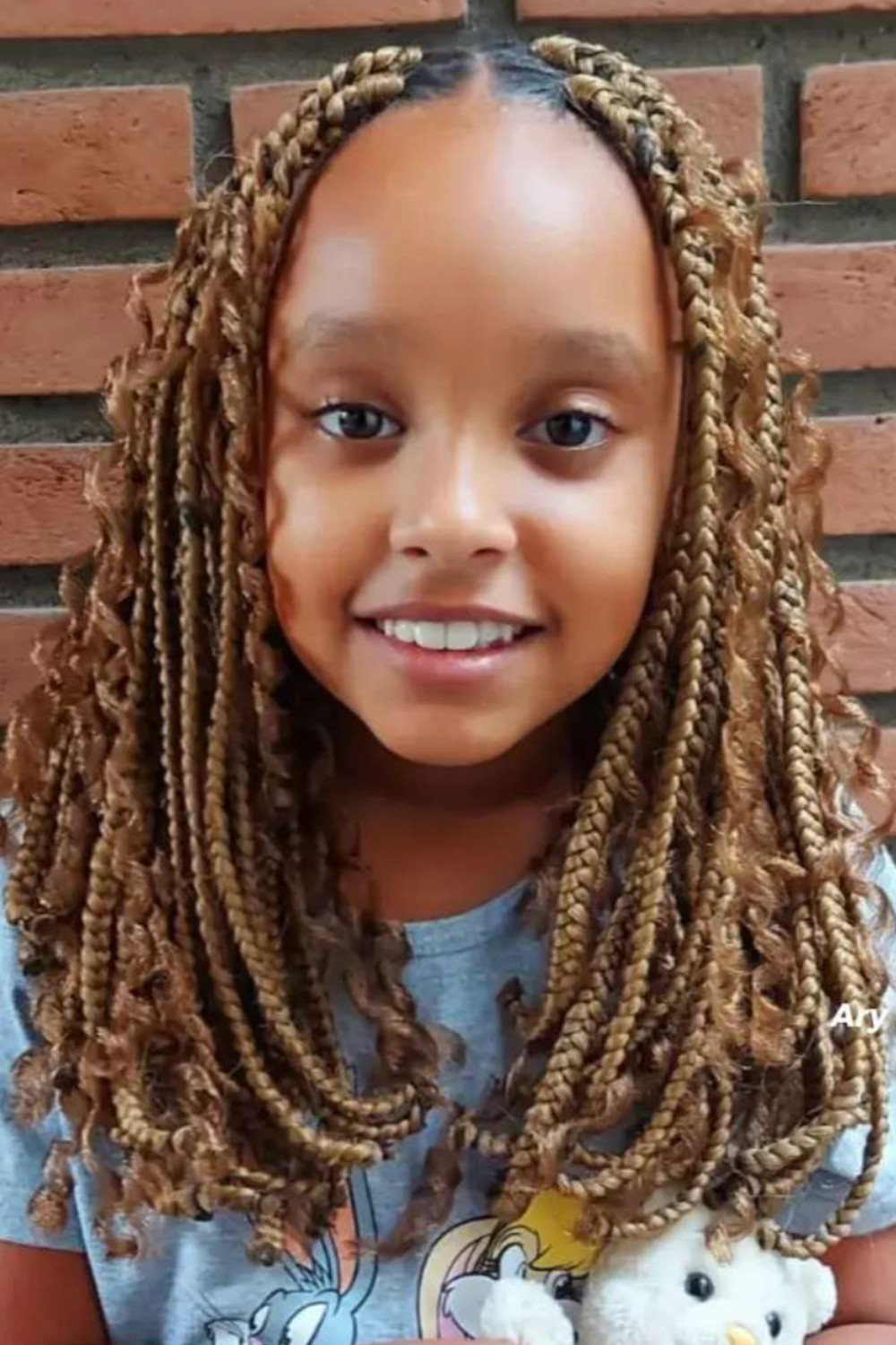 Neat Box Braids with Curly Blonde Tips — School Hairstyles 2027 for Mixed Hair