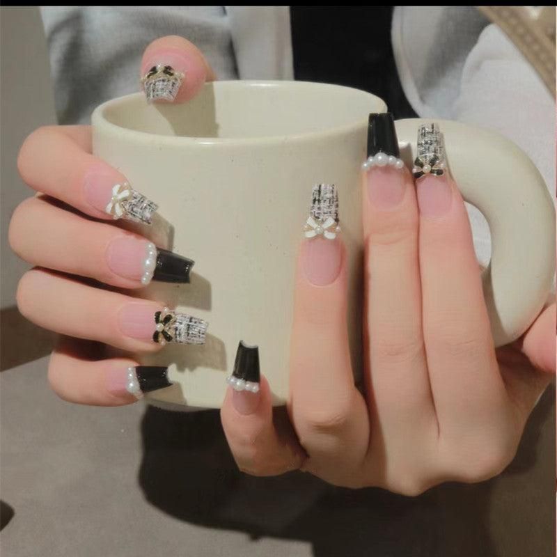 Small White Bow Charms On Accent Nails Visual Idea Small White Bow Charms On Accent Nails Visual Idea — Long Bow Nails 2027