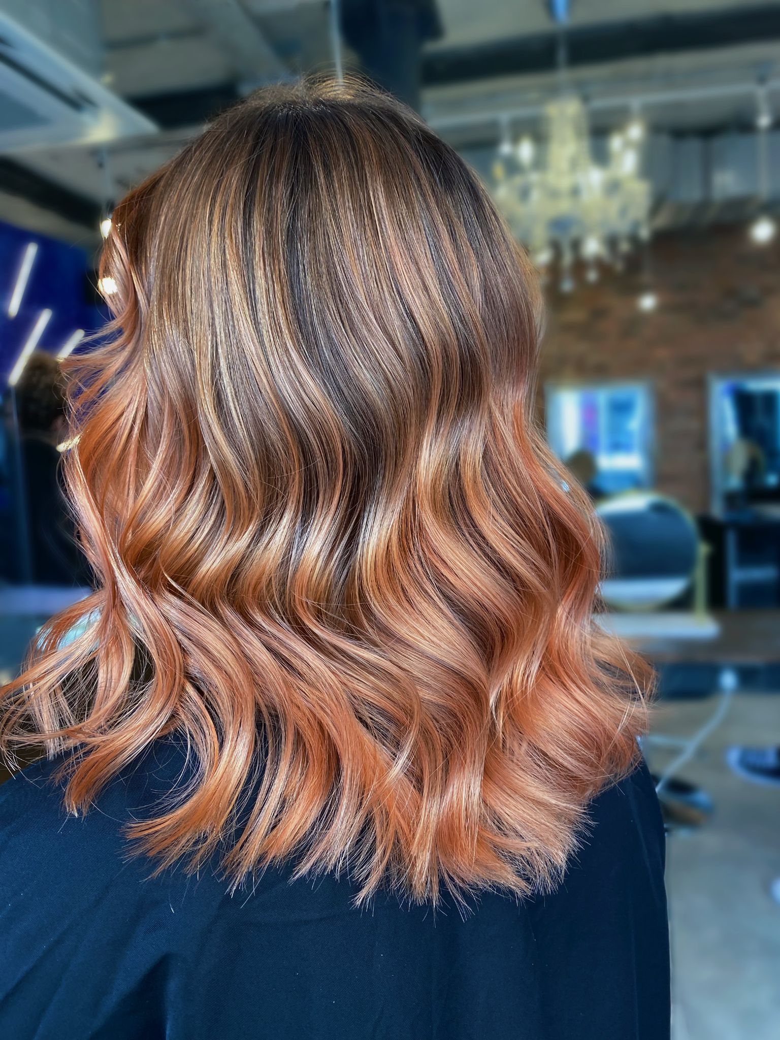 Collarbone Copper With Lighter Copper Balayage — Spring Balayage 2027