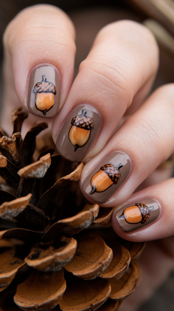 Pilgrim Hat Motif On One Accent Nail Visual Idea — Thanksgiving Nails 2026