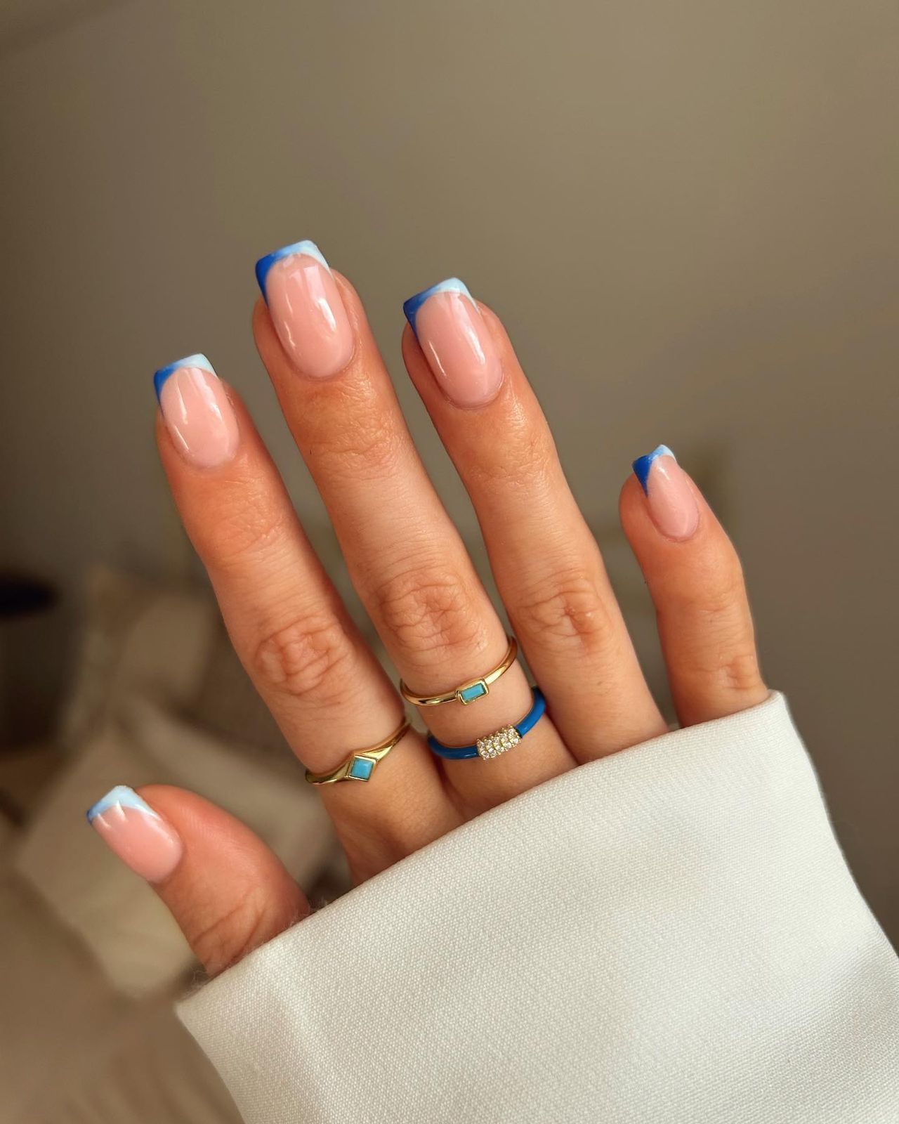 Glossy Medium Square Abstract French Glossy Medium Square Abstract French — French Tip Nails 2027 for Wide Nail Beds
