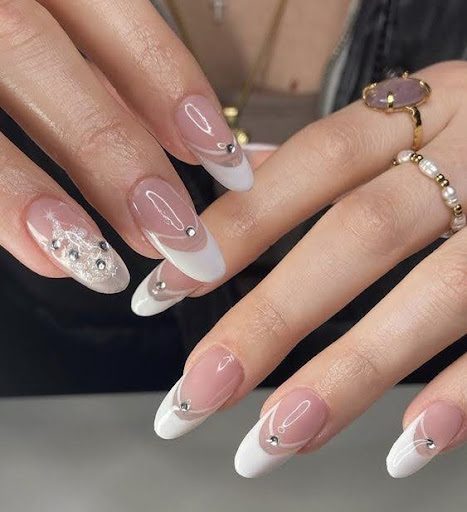 Elegant French with Silver Accents — Nails 2027 for Women Over 40