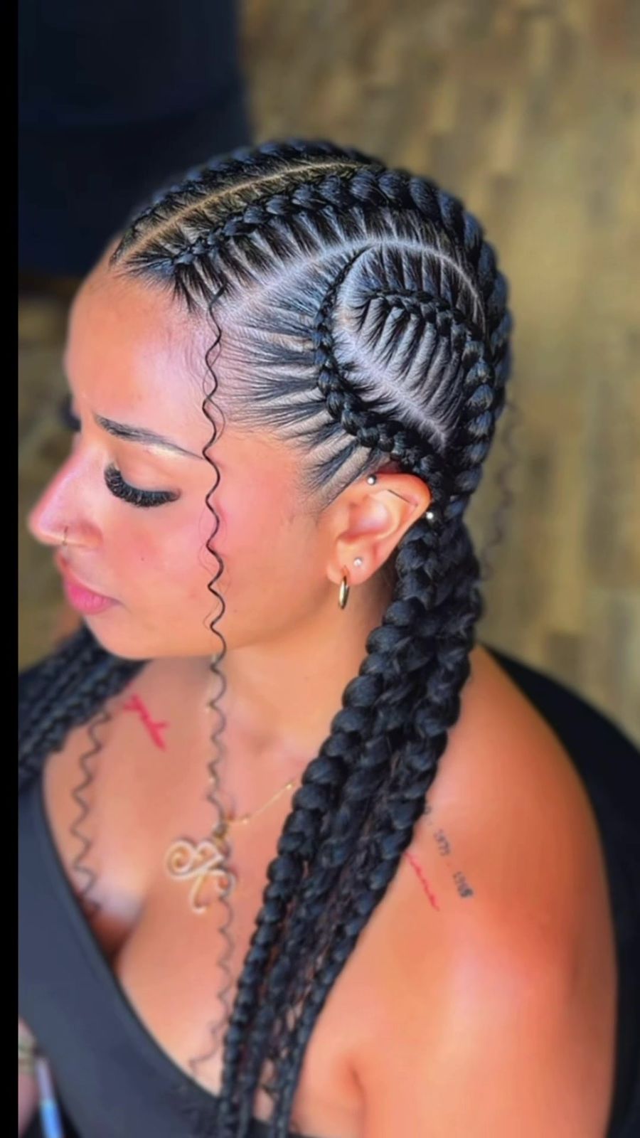 Cornrow Braids with Heart Detail Cornrow Braids with Heart Detail — Bora Bora Braids 2027