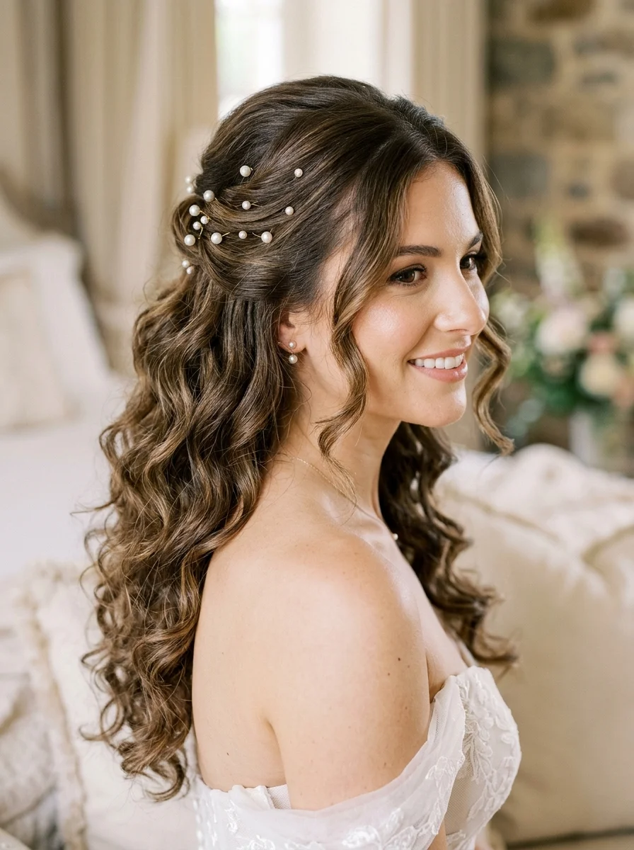 Pearl Embellished Waves Pearl Embellished Waves — Half Up Half Down 2027