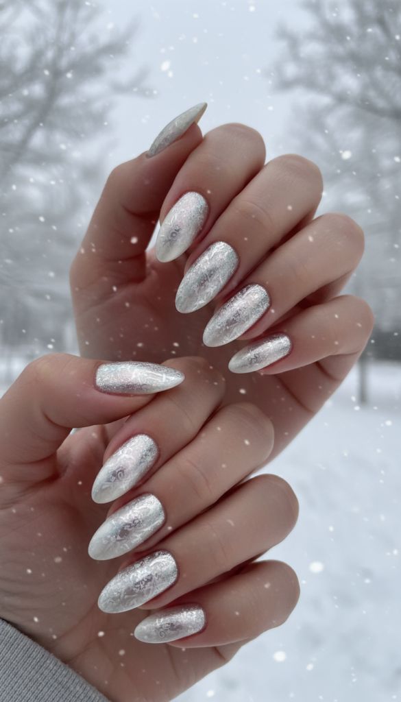 Shimmering Textured Visual Idea — Icy Nails 2027
