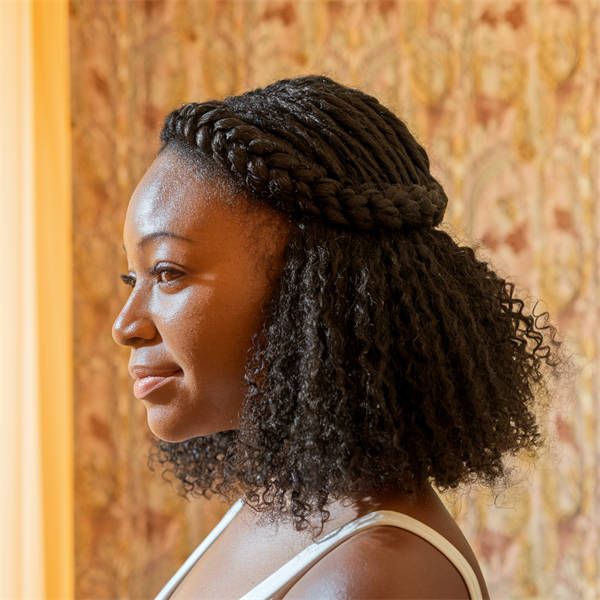 Twisted Braids Crown Loose Curls Twisted Braids Crown Loose Curls — Half Up Half Down Hairstyles 2027 with Weave