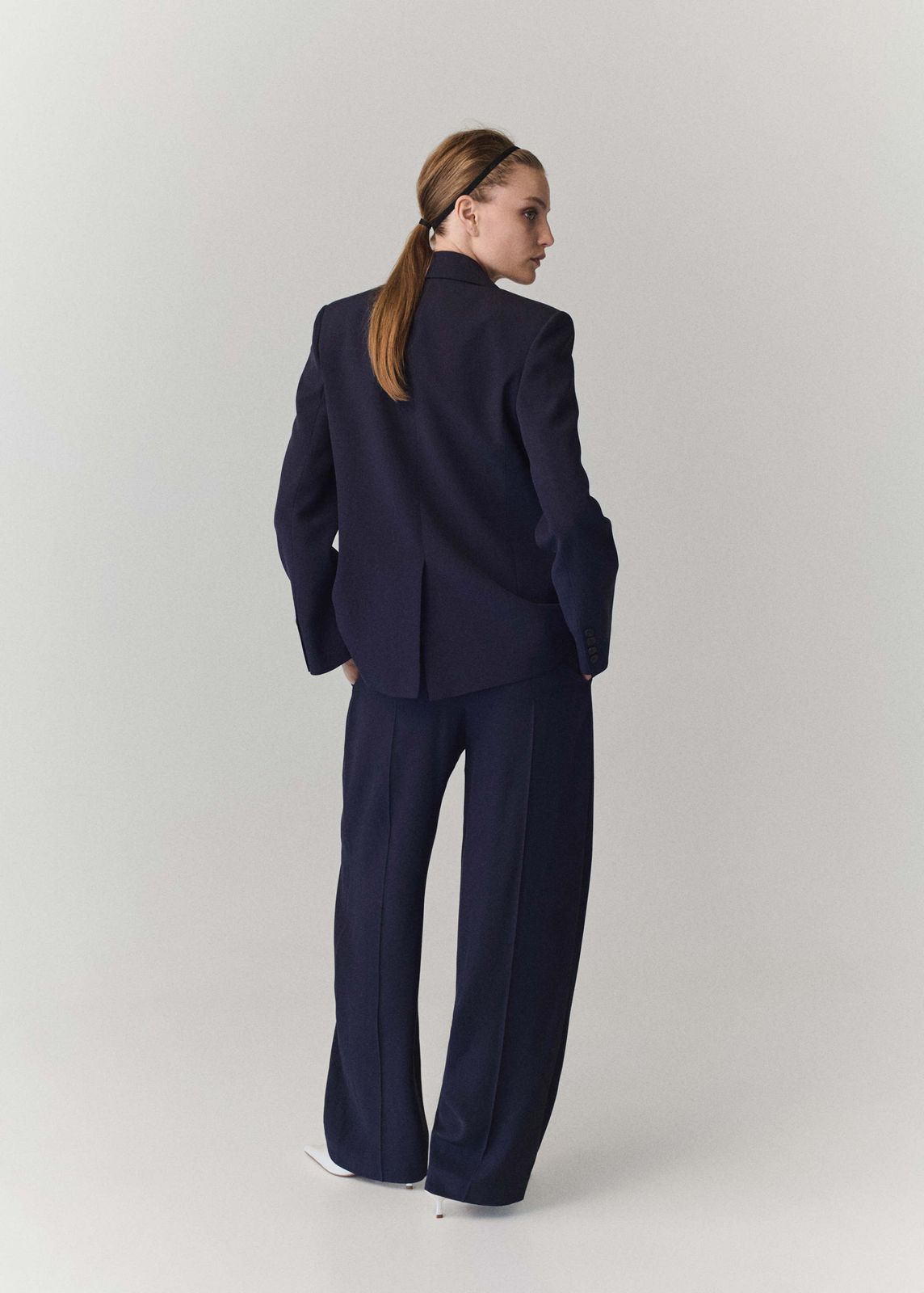 Smooth Twill Outfit Idea Smooth Twill Outfit Idea — Navy Blue Pleated Pants Outfits 2027